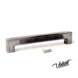 Industrial Raw Steel Door Handle or Drawer Pull or Cabinet Handle - 8" to 24" - Thick Wall, Steel Construction