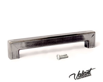 Industrial Raw Steel Door Handle or Drawer Pull or Cabinet Handle - 8" to 24" - Thick Wall, Steel Construction