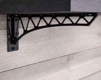 Architectural Truss Shelf Brackets – Solid Steel Support for Floating Wood Shelves | Modern Industrial Hardware