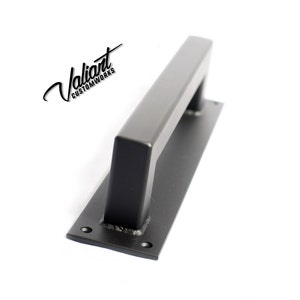 Grande poignée de porte de grange en acier de 2,5 cm (1 1/4 po.) d&#39;épaisseur - Poignée de porte loft coulissante, poignée de porte industrielle - 10 - 26 po.