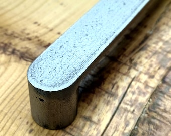 Industrial Flat Raw Steel Door Handle – Drawer Pull