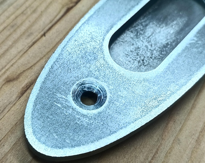 Mini Recessed Sliding Door Pull - Closed back, low projection, Ellipse design