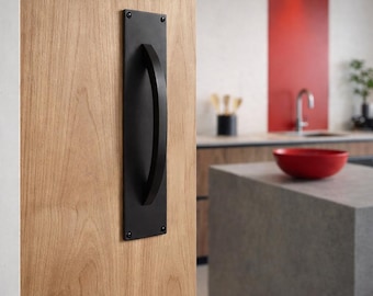 Curved Square Profile Door Handle, Handmade Classic