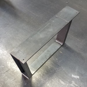 Trapezoid Legs Narrowing 1 x 2 Steel Channel for low tables and cabinets or benches 4-14 tall. image 4