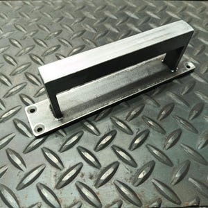 Industrial Steel Barn Door Handle – Square Bar, Loft Door Pull