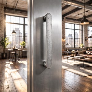 Industrial Flat Raw Steel Door Handle – Drawer Pull