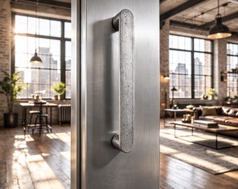 Industrial Flat Raw Steel Door Handle – Drawer Pull