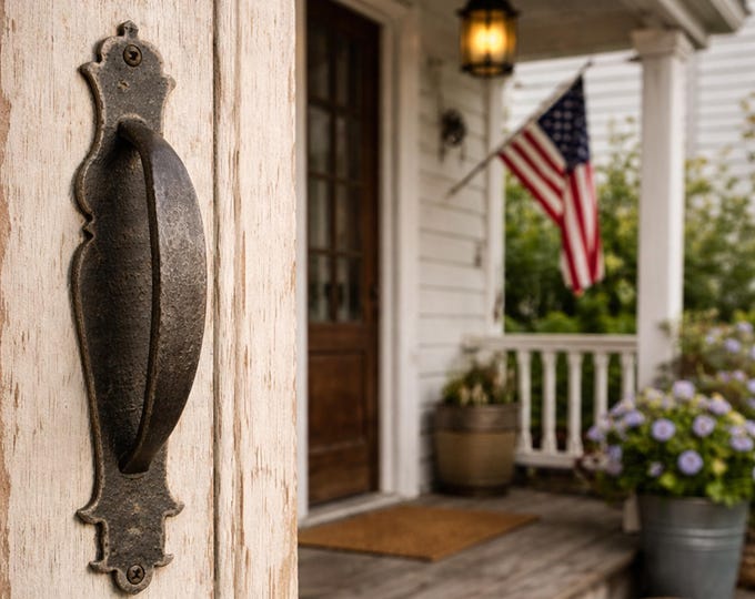 Hand made 1600s English Style Curved Door Handle