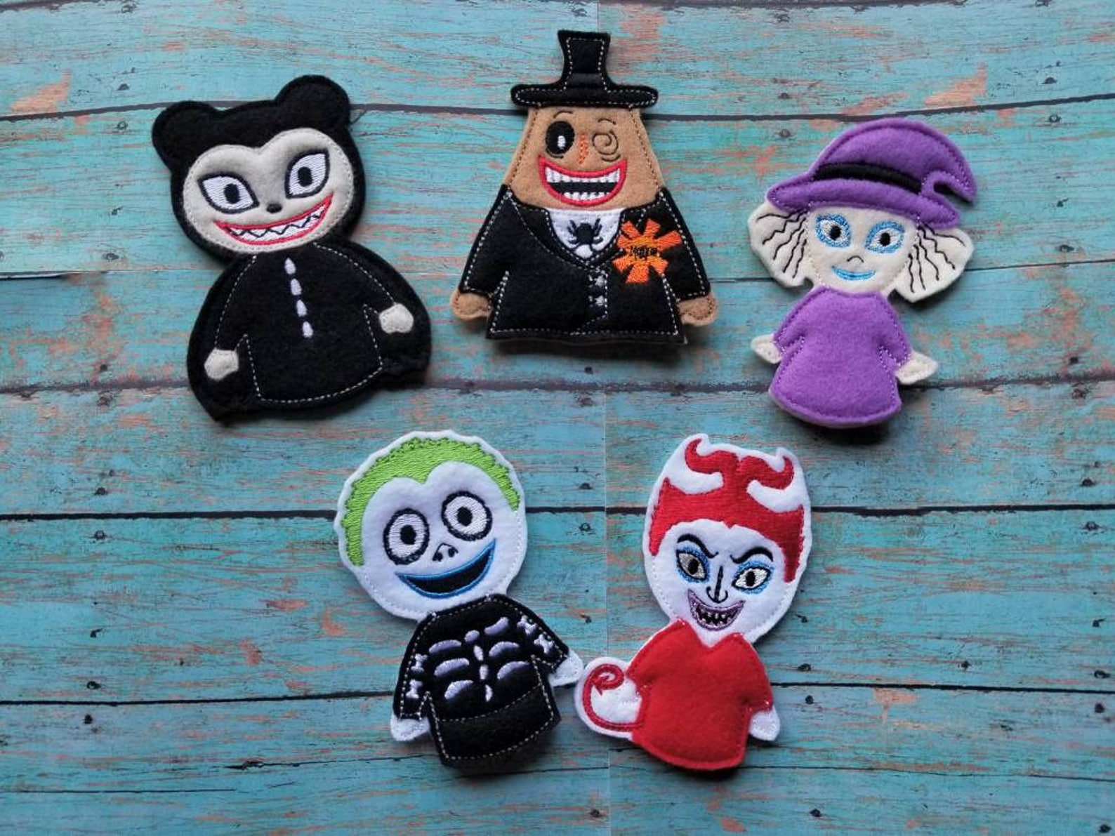 Halloween Before Christmas Nightmare Finger Puppets Jack and | Etsy