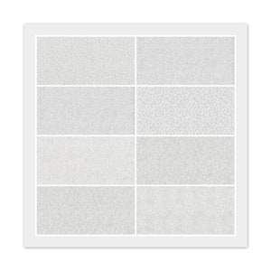 Fat Quarter Bundle, 100% Cotton Fabric - Lot of 8 White on White Monotone, 2 Duplicates in Bundle, Quilting Sewing Crafts - 18&quot; x 22&quot;