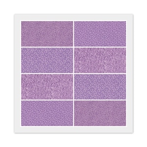 Fat Quarter Bundle, 100% Cotton Fabric, Lot of 8 Light Purple, Lavender 4 Prints, 2 of Each - Quilting, Craft Projects, 18&quot; x 22&quot;