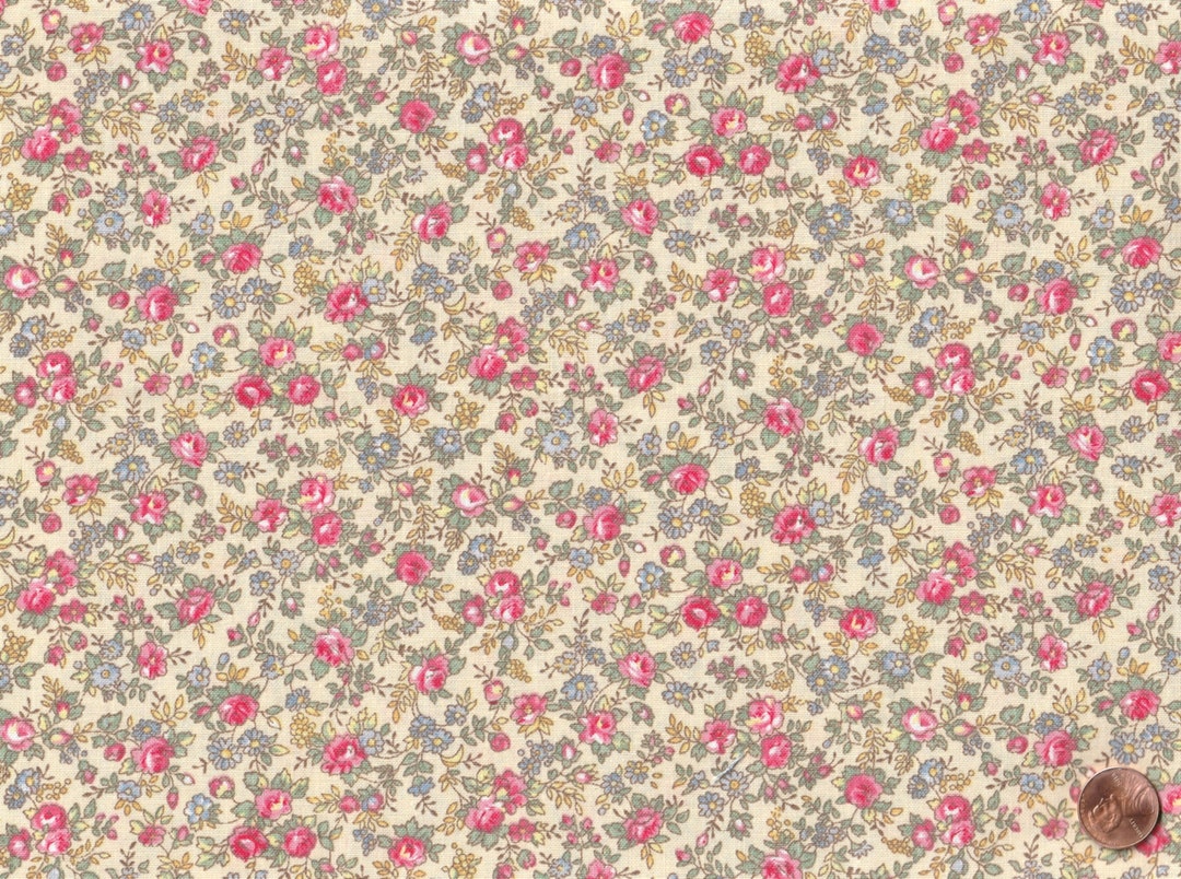 100% Cotton Fabric by the Yard Multiple Color Smaller Floral - Etsy
