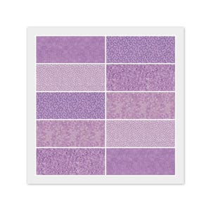 Charm Pack - 40) 5&quot; x 5&quot; Squares OR Layer Cake - 20) 10&quot; x 10&quot; Squares Light Purple Lavender - 100% Cotton Fabric, Quilting & Craft Projects
