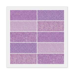 10 Fat Quarters - 18&quot; x 22&quot; OR 20 Strip Jelly Roll - 2 1/2&quot; x 44&quot;, Purple Lavender Lilac 100% Cotton Fabric for Quilting & Craft Projects