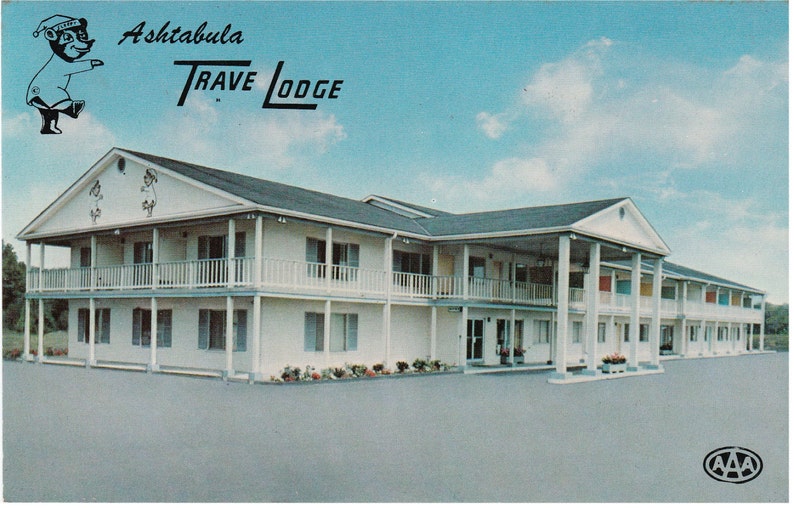 Austinburg Ohio Ashtabula TraveLodge Postcard Etsy