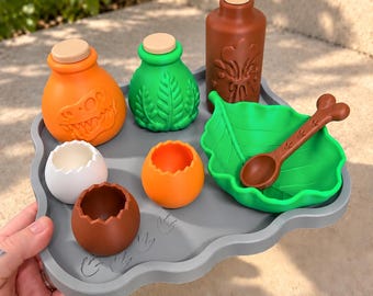 Dinosaurier-Zaubertrank-Spielset – 3D-Druckdatei | Digitaler Download