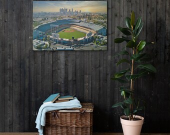 Arte mural en lienzo con vista aérea del Dodger Stadium