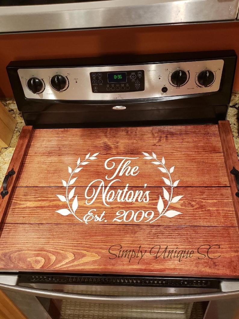 Custom Noodle Boards, Custom Wooden Stove Cover Personalized, Wooden Tray for Stove Top