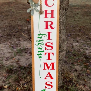 Merry Christmas Truck Porch Leaner, Porch sign, Tall leaning porch sign, Door leaner, Outdoor Porch Sign, Rustic Porch Sign, Christmas sign