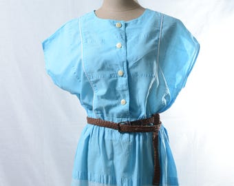 Vintage baby blue stripe summer dress