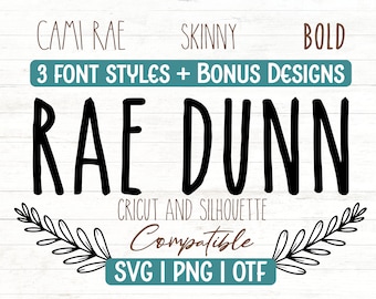 Rae Dunn Font | Farmhouse Font | Modern Font SVG PNG Digital Download FONT Bundle | Cricut Font | Silluette Font