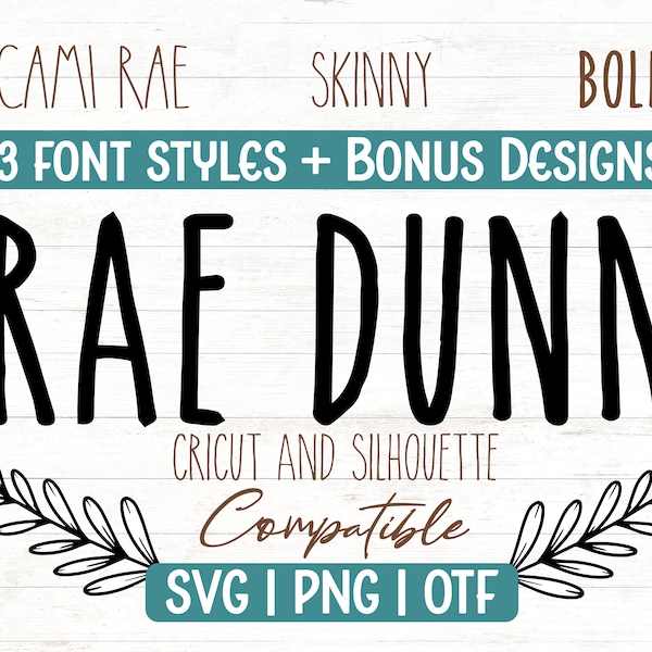 Rae Dunn Font | Farmhouse Font | Modern Font SVG PNG Digital Download FONT Bundle | Cricut Font | Silluette Font