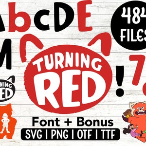 Torneado rojo Fuente Alfabeto PNG SVG, Bundle, Torning Letras rojas, Torneado rojo clipart, Torn Red Digital