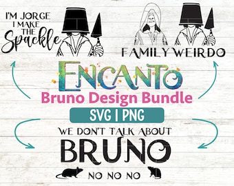 Encanto Bruno SVG Bundle | Encanto T-shirt design | We Don't Talk About Bruno | Encanto Cut file | Cricut Silhouette SVG Cut File