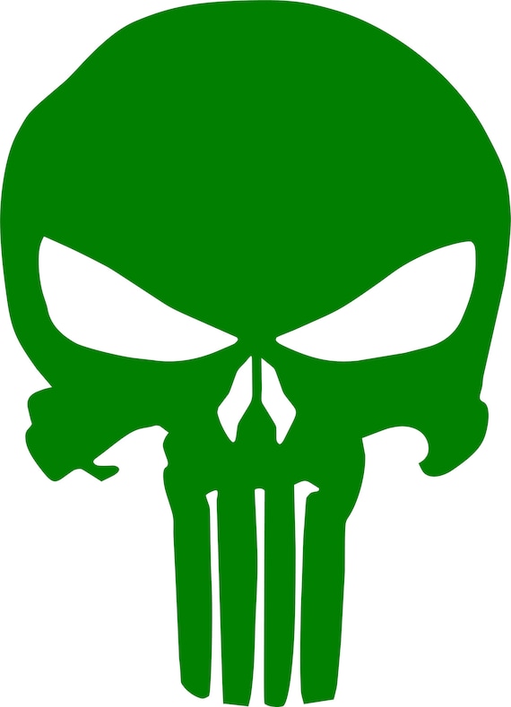 Punisher Skull Decal Stickers - Black & Red - Set Of 2 - 100x70mm - Perfect For Car, Bike, Van Bumpers