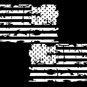 Distressed American Flag Pair Premium Vinyl Decal - Etsy