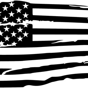 Distressed American Flag Premium Vinyl Decal