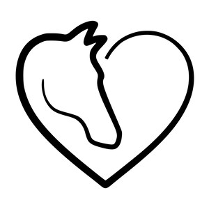 Equestrian Love Heart Premium Vinyl Decal