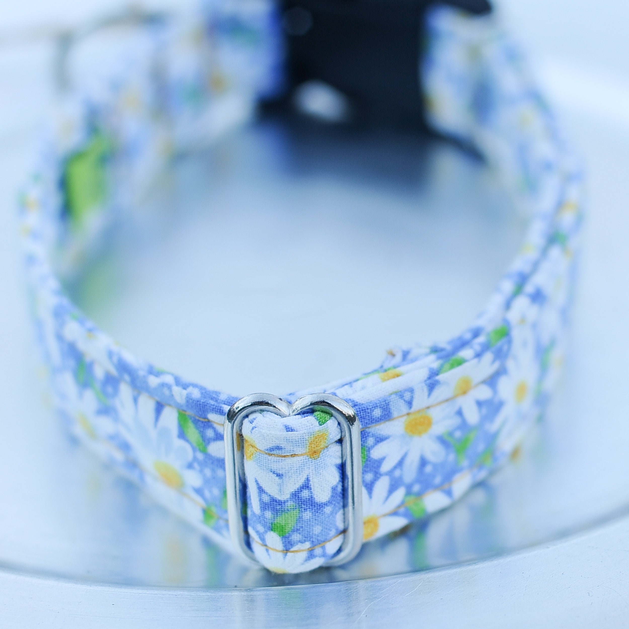 Daisy Dog Collar Fabric Dog Collars Floral Flowers Pet Etsy