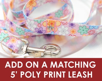 Add On a matching 5' Polyester Webbing Leash to Your Collar Order