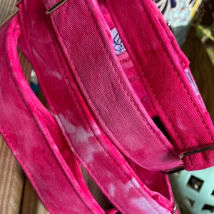 Hot Pink Hand Dyed Dog Collar, Pink Collar For Dogs, Tie Dye Dog Collar, Collar For Dogs, Pet Collars, Ice Dye image 2