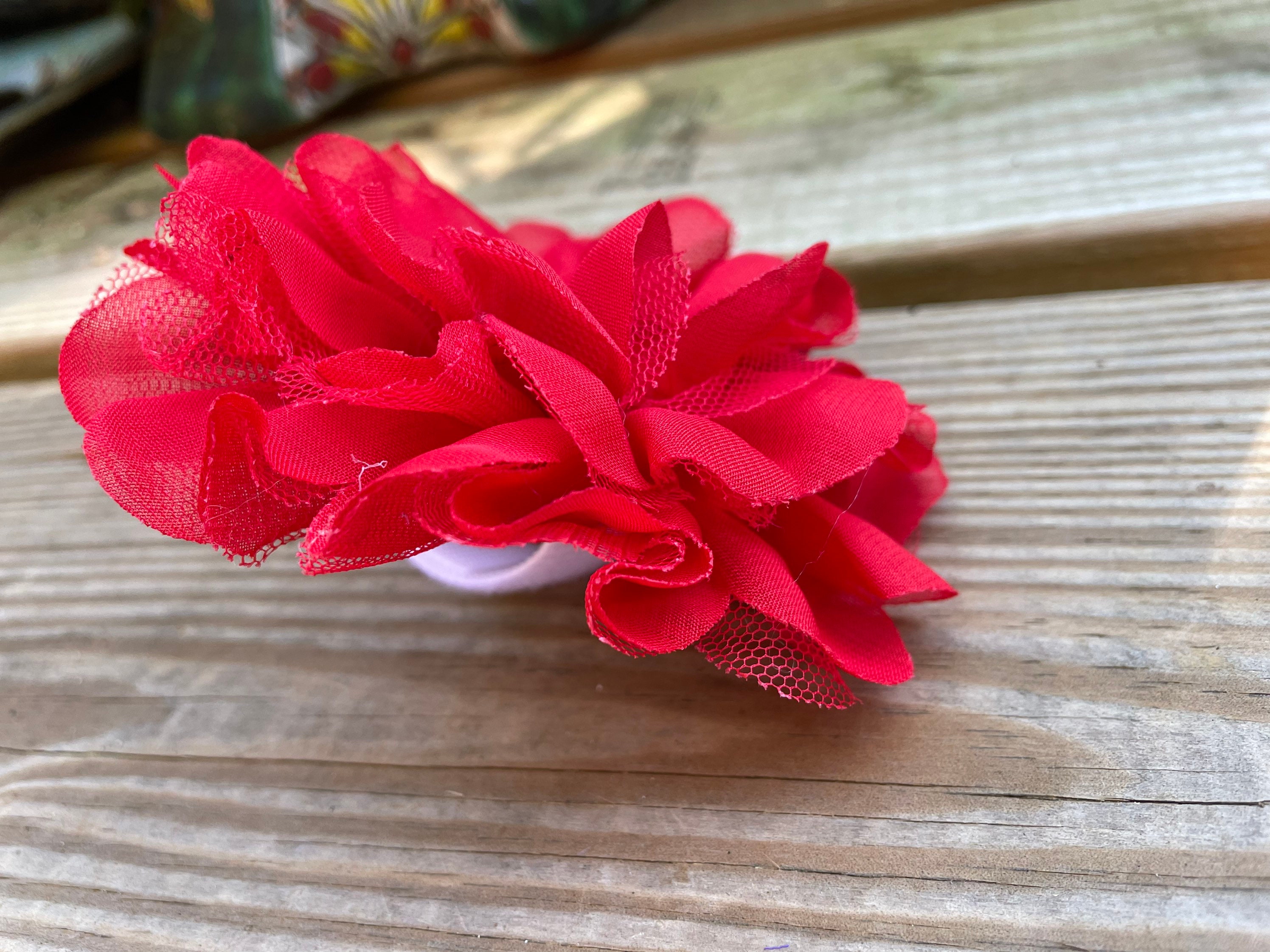 Katzenhalsband / Hundeschal Aus Chiffon Mit Blume - Verstellbar, Niedlich Für Hochzeit & Fotos