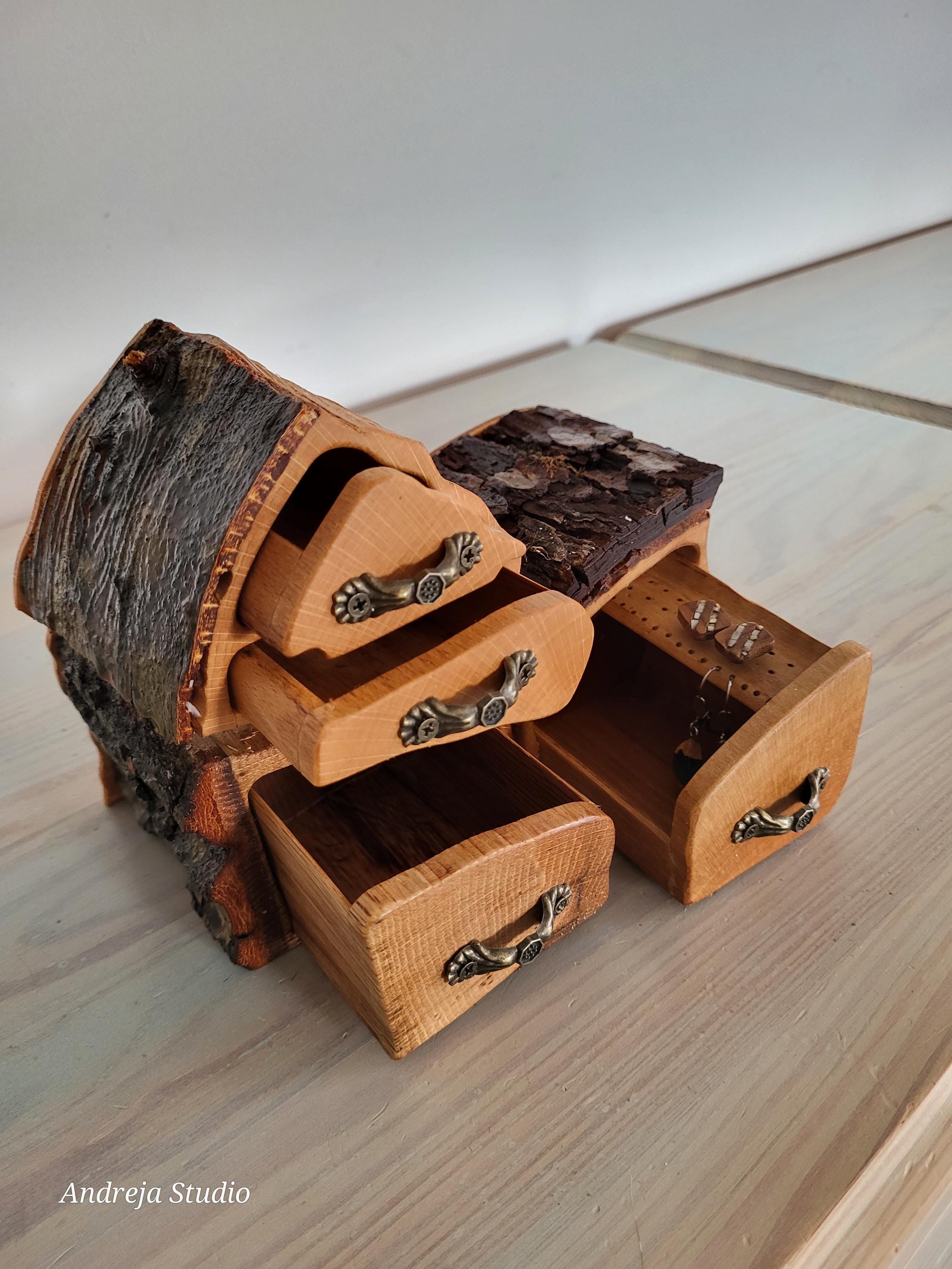 Scatola Portacartucce In Legno Di Faggio Fatta A Mano Per Testine MM/MC