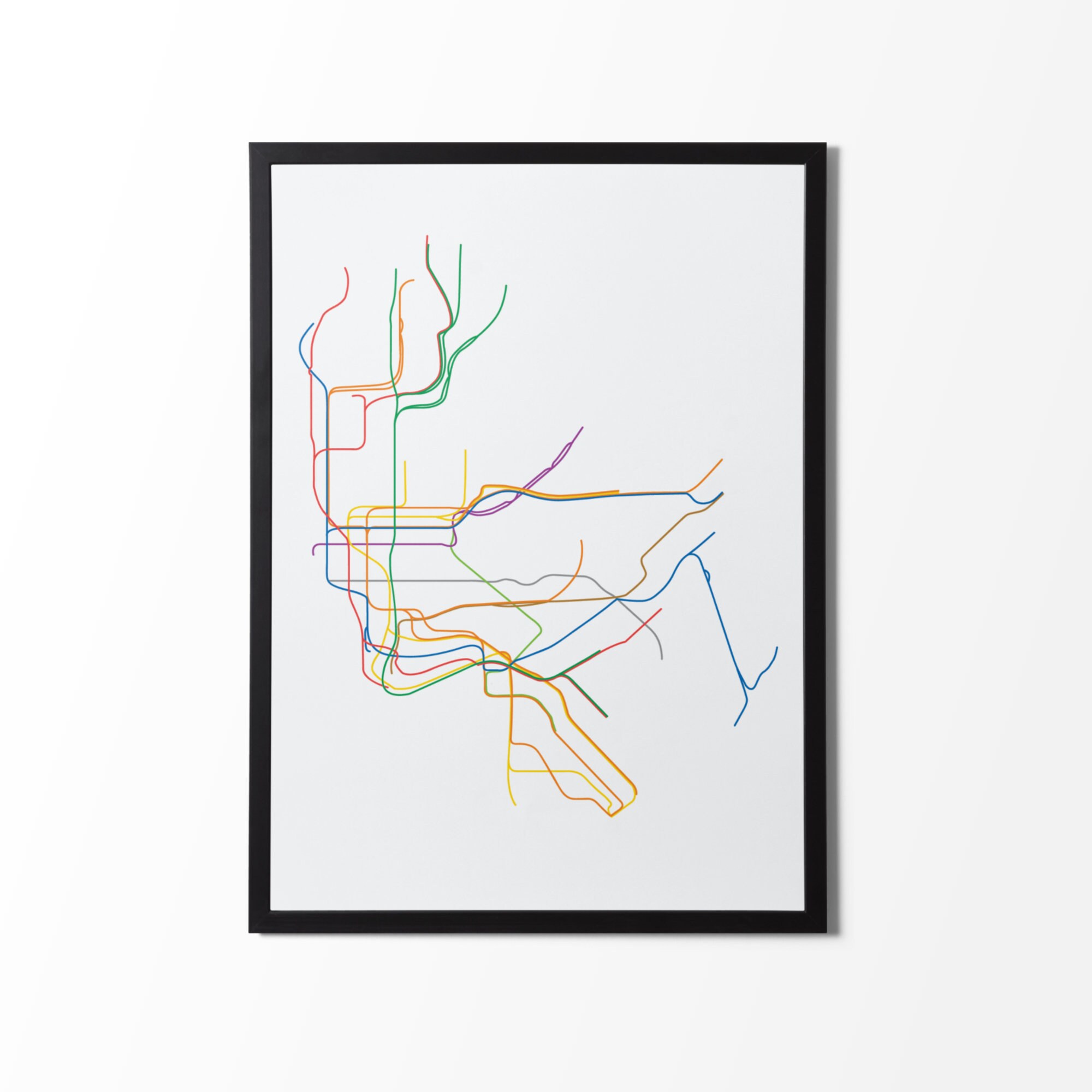 Minimalist Subway New York City Nyc Mta Graphic Print Line - Etsy