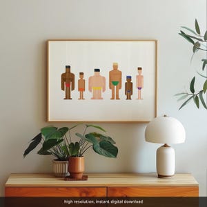 speedo boys (pobieranie cyfrowe) | grafika wydruk pływacy gejowski wydruk artystyczny queer ciała grafika ścienna