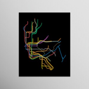 Minimalist Subway New York City Nyc Mta Map Print Line Art - Etsy