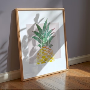 pineapple | hawaii fruit tropical hawaiian dole illustration watercolor wall art poster print