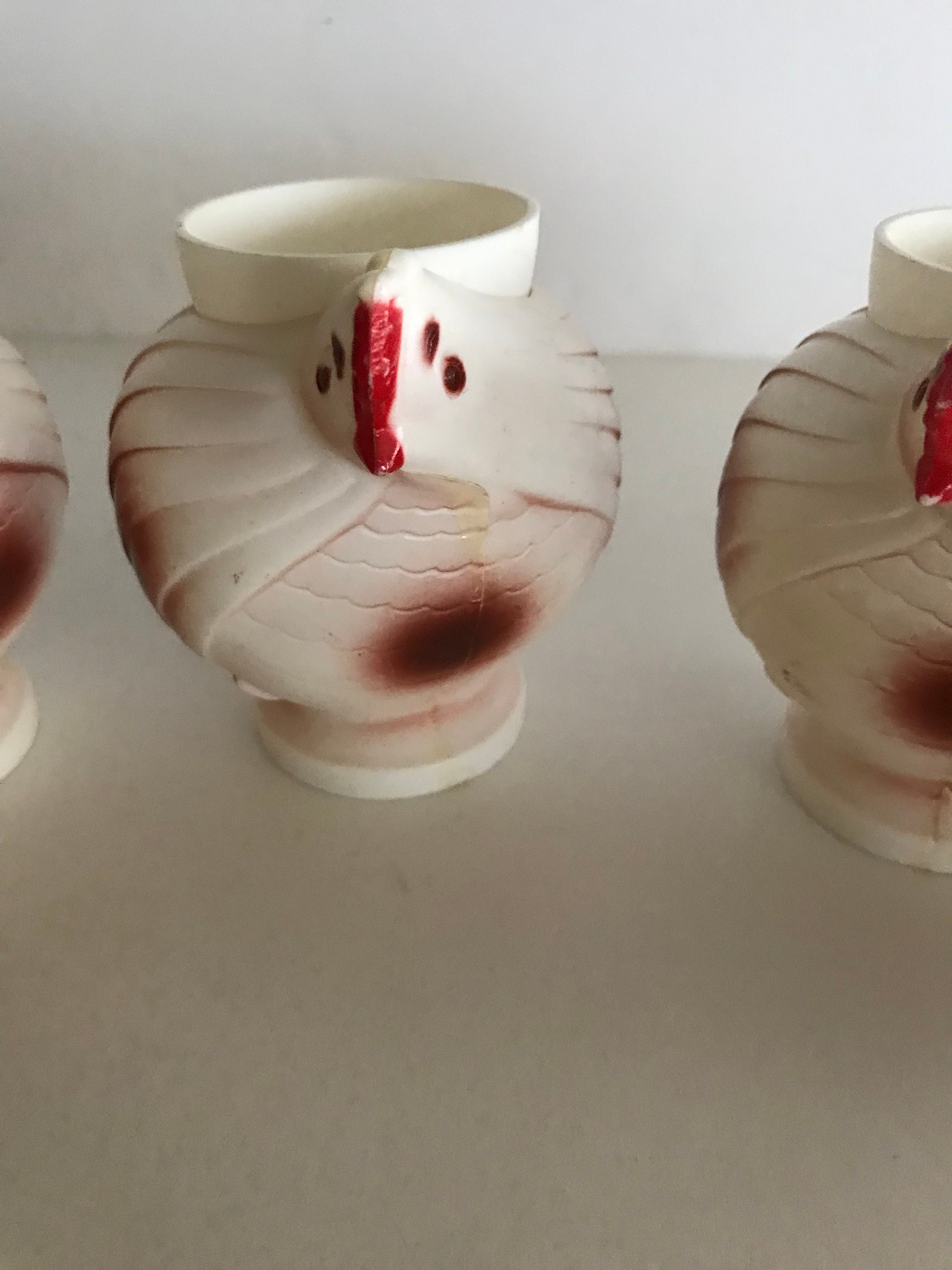 Vintage CHICKEN Egg Holders/set of 4 Egg Holders/easter Etsy