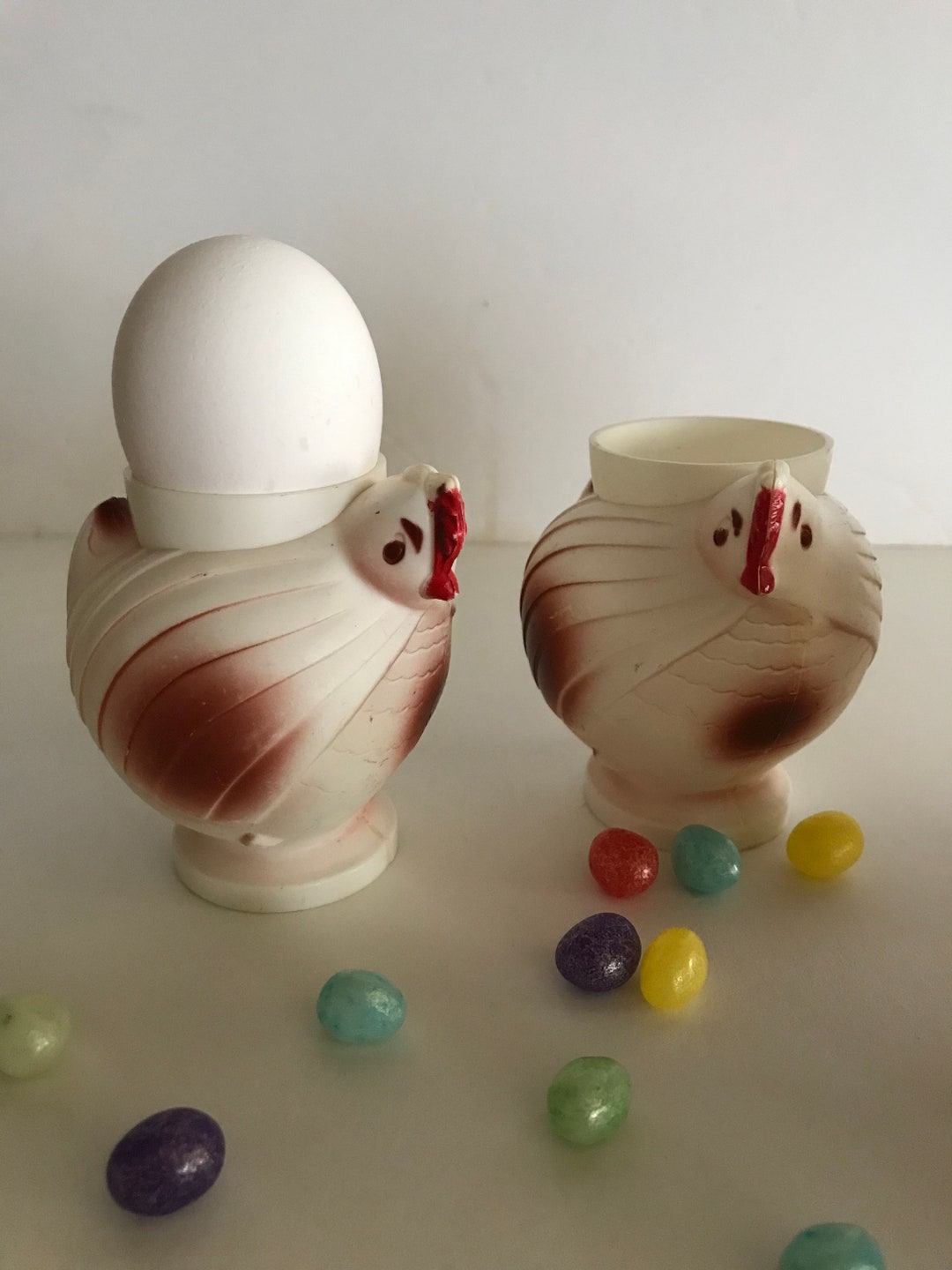 Vintage CHICKEN Egg Holders/set of 4 Egg Holders/easter Etsy