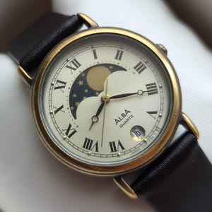 Seiko Alba Moonphase Watch - Etsy