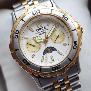 ORCA Day Night Watch, Day Night Indicator Watch, Sun Moon Quartz