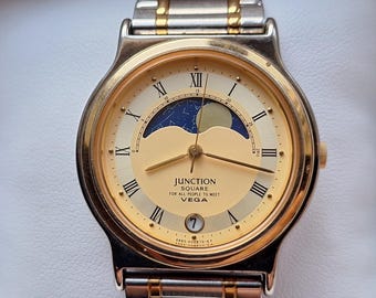 シチズン ベガ ジャンクション スクエア クォーツ時計 ムーンフェイズ