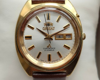 時計 ORIENT CHRONOACE nonscratch 21j A2393 ORIENT CHRONOACE nonscratch 21j A2393 - メルカリ