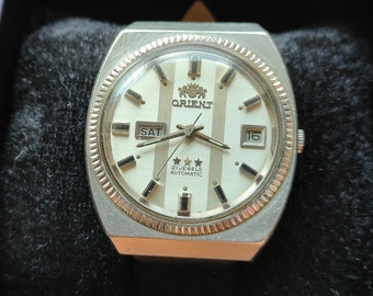 Rare Vintage Orient watch, Automatic Watch, Day and Date calendar, Classic Watch, Japan watch