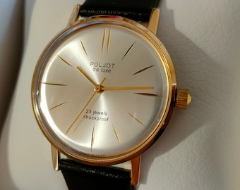 Orologio Poljot DE LUXE, orologio vintage, orologio Poljot, orologi da polso per uomo, orologio meccanico, orologio retrò,