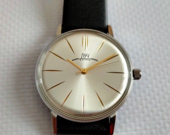 LUCH watch, slim rare watch, Wrist watches for men, Mechanical watch, Retro watch, Rare watch